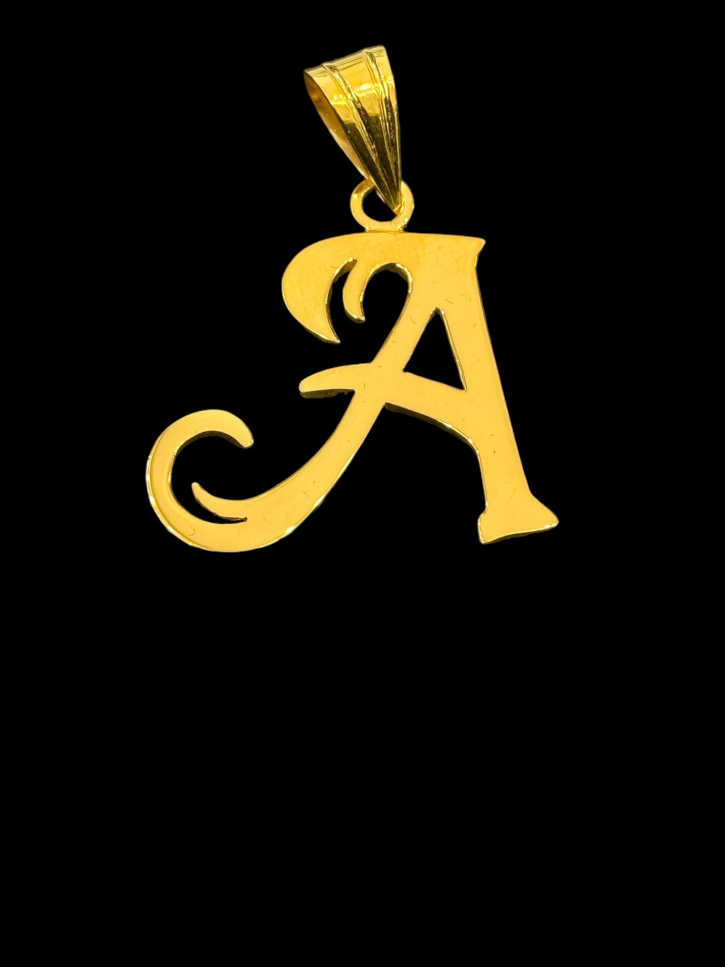 Gold Letter "A" Pendant