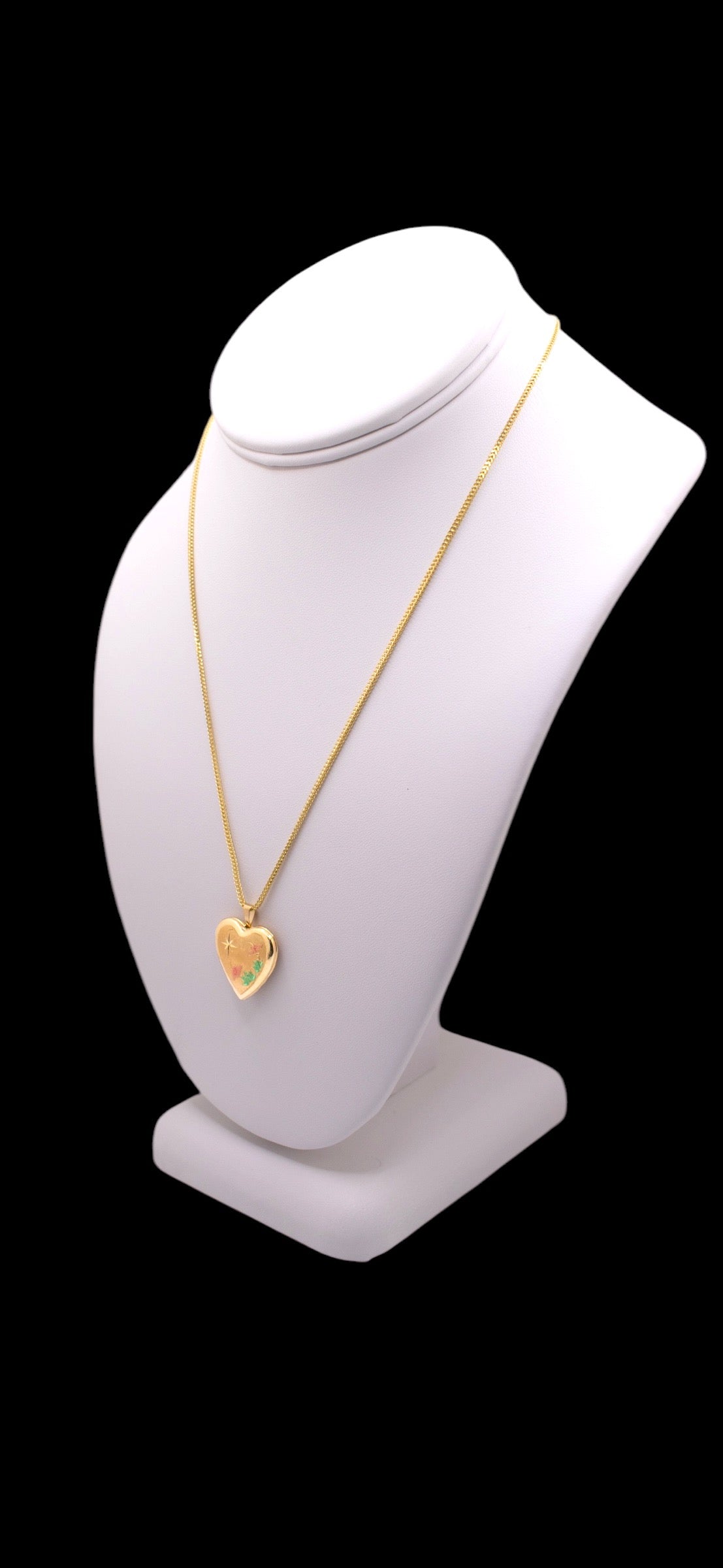 Necklace with Enamel Heart Pendant