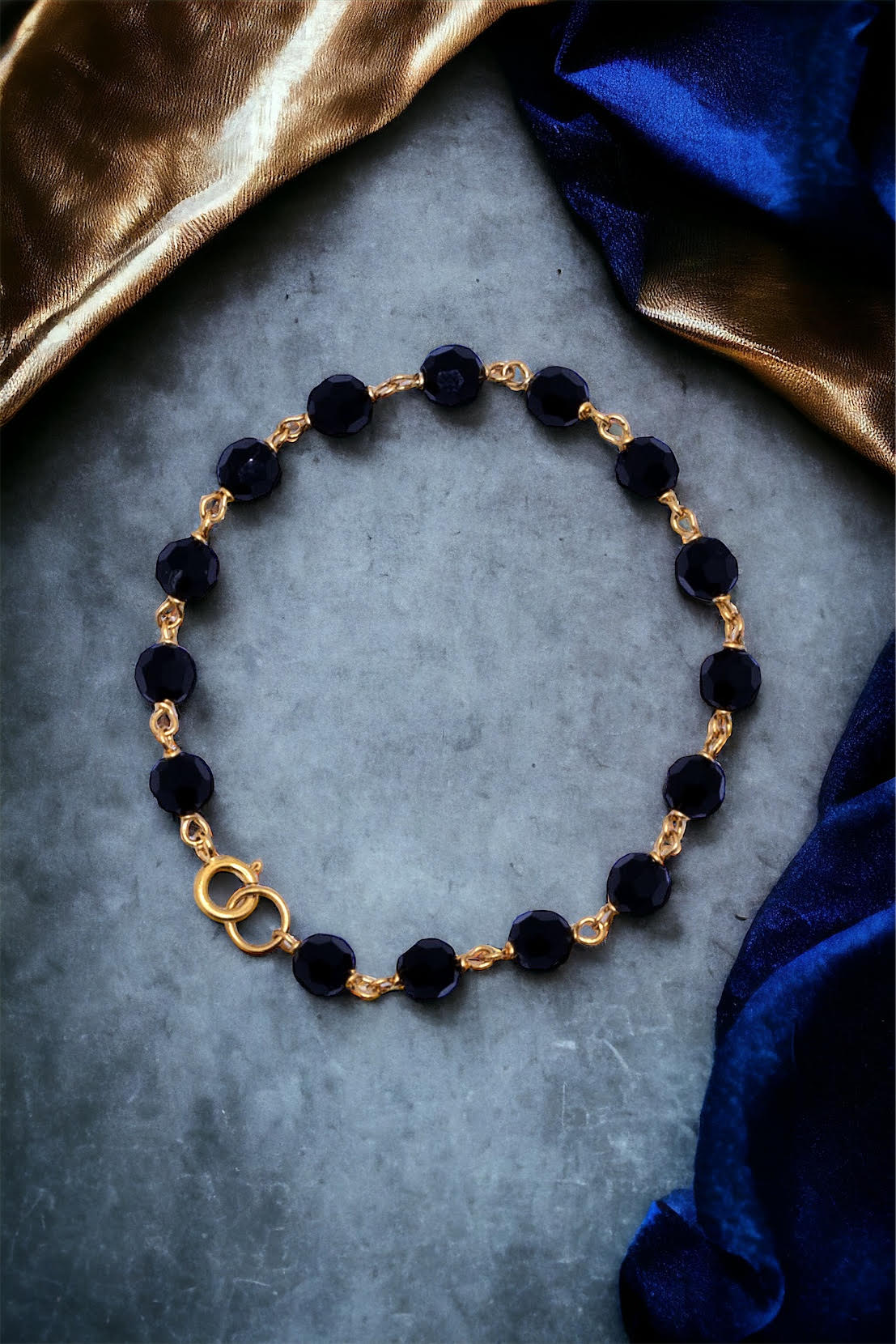 PRICE- Black Beaded Bracelet