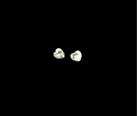 Heart diamond earring