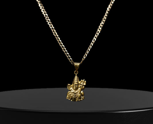 Cuban chain paired with Lord Shiva Pendant