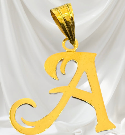 Gold Letter "A" Pendant