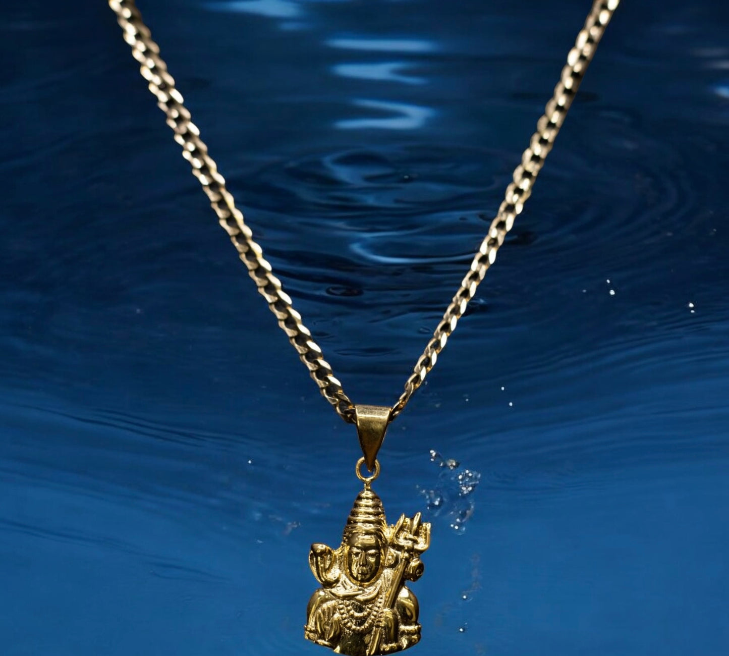 Cuban chain paired with Lord Shiva Pendant
