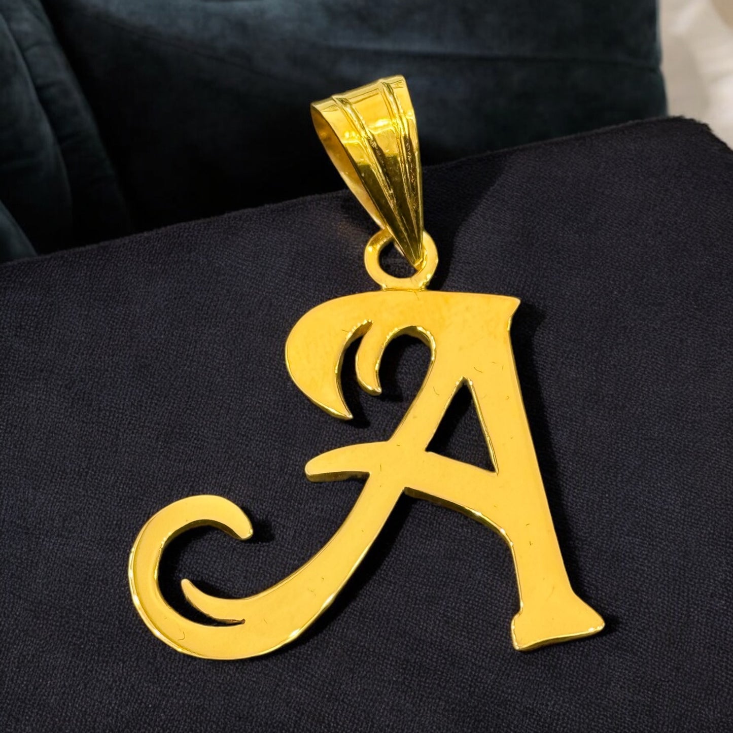 Gold Letter "A" Pendant