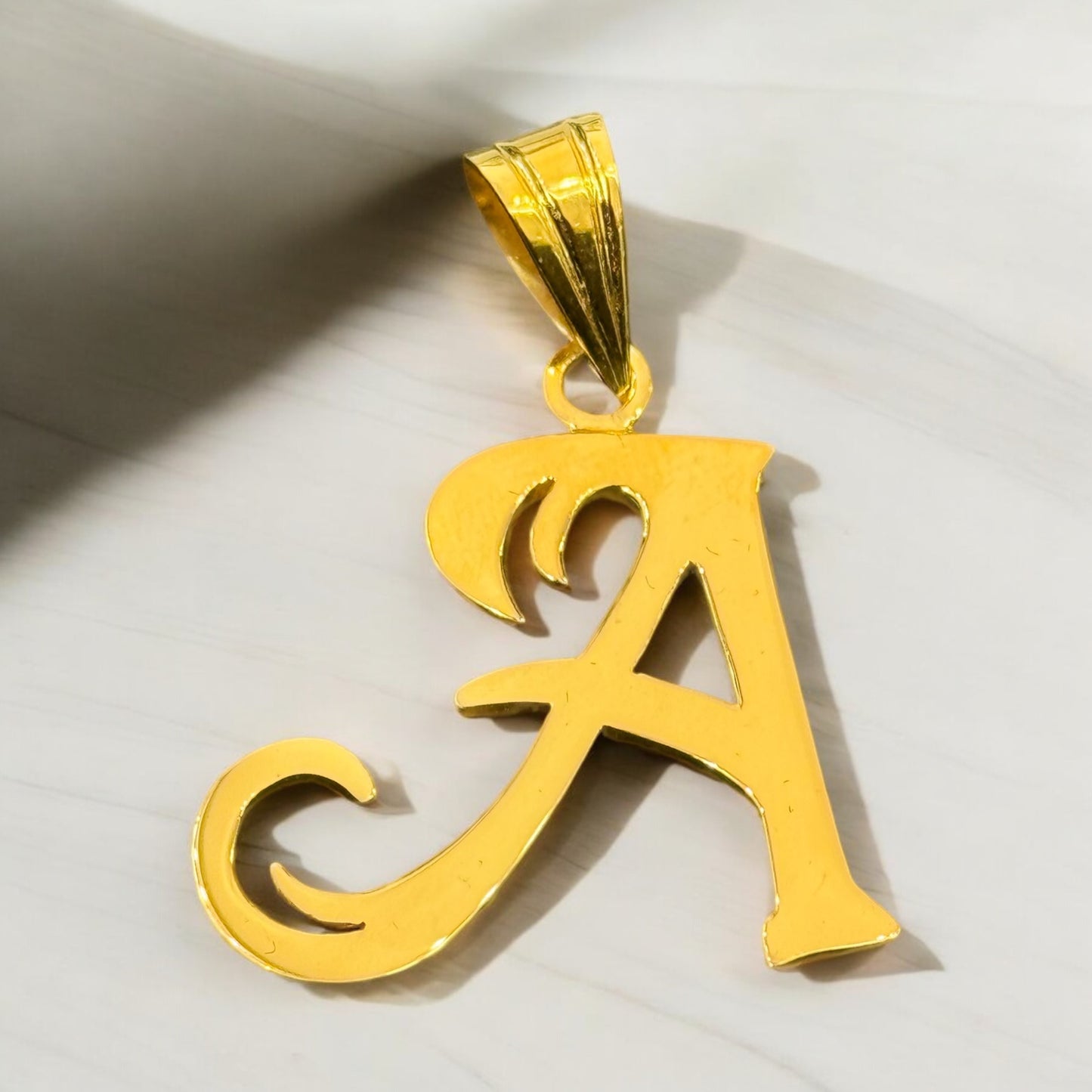 Gold Letter "A" Pendant