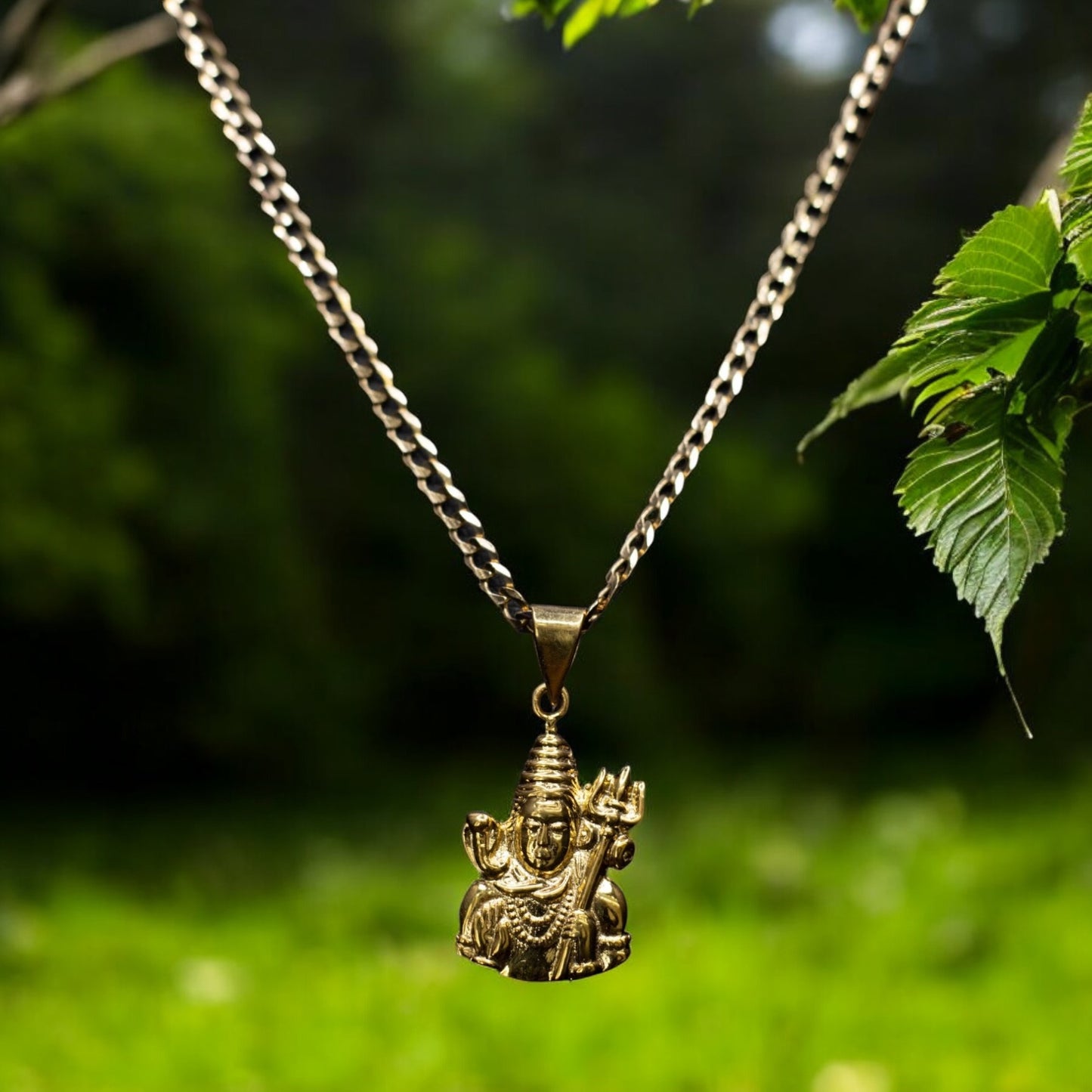 Cuban chain paired with Lord Shiva Pendant