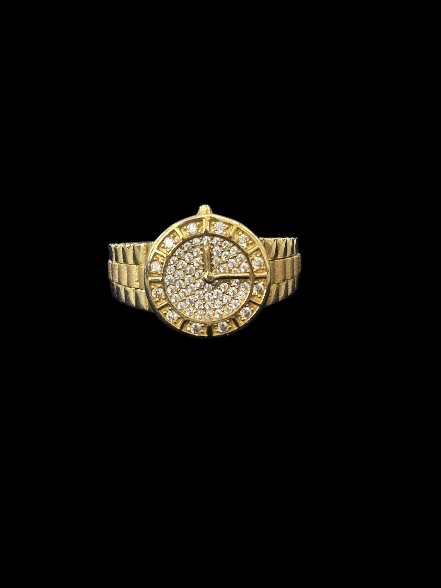 Clock-themed With Cubic Zirconia Accents