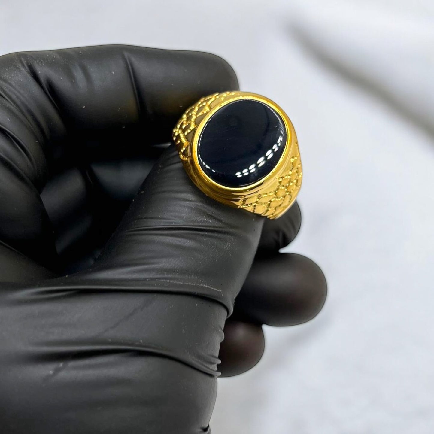 Black Annex Stone Ring