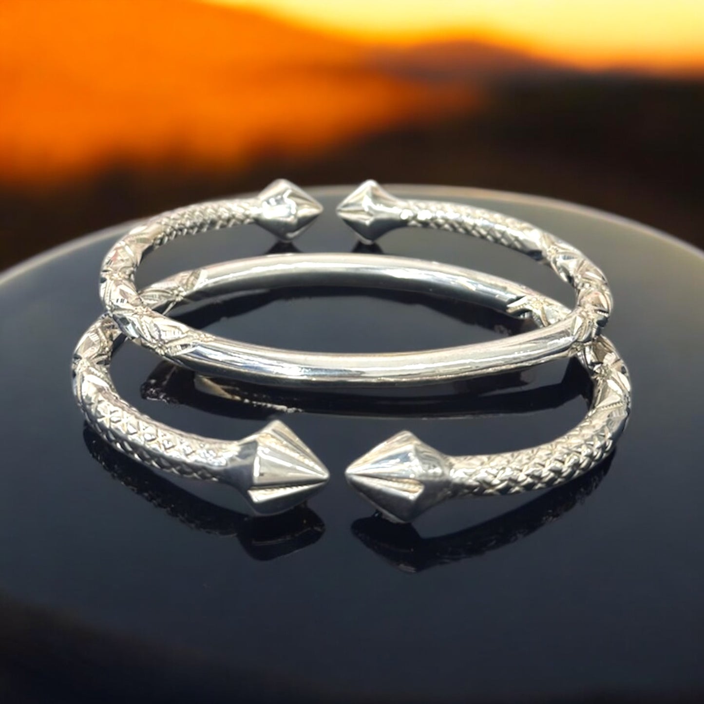 Sterling Silver Cricket Band Pairs