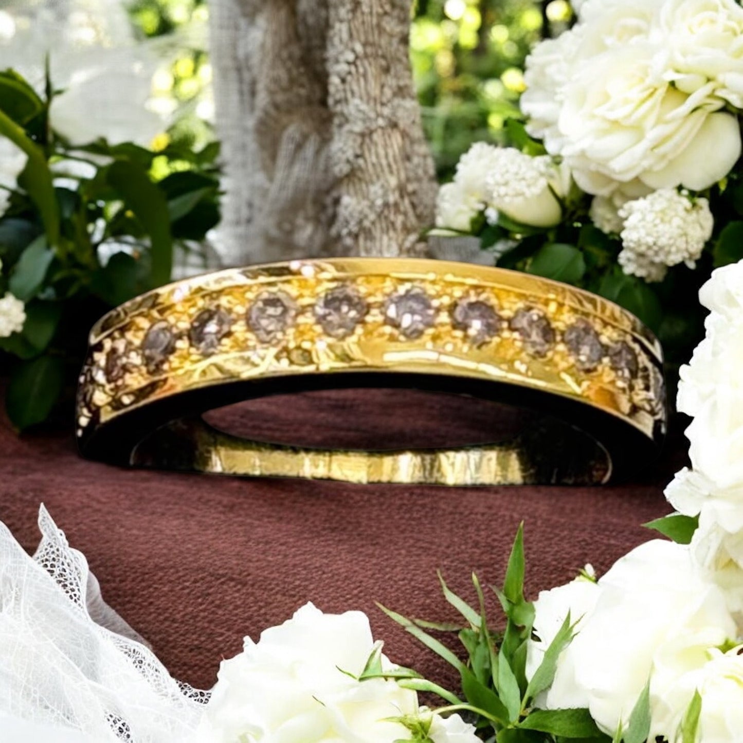 14K Diamond Wedding Band