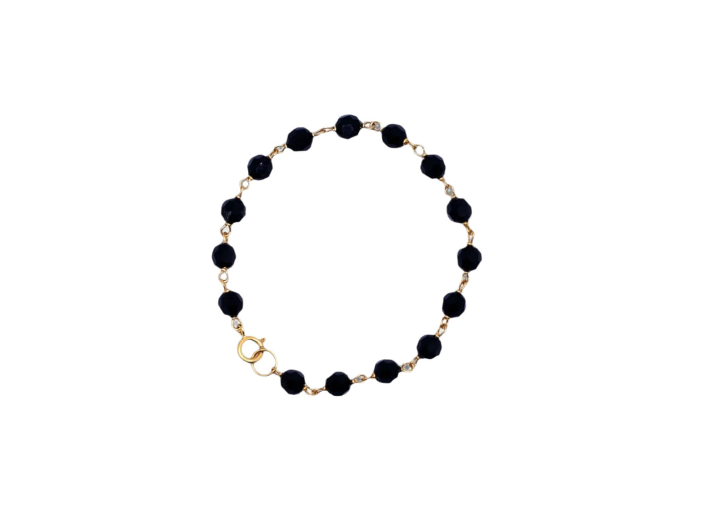PRICE- Black Beaded Bracelet