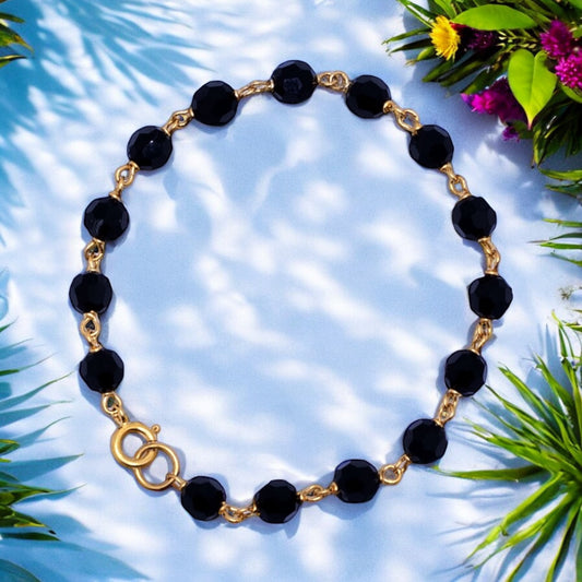 PRICE- Black Beaded Bracelet