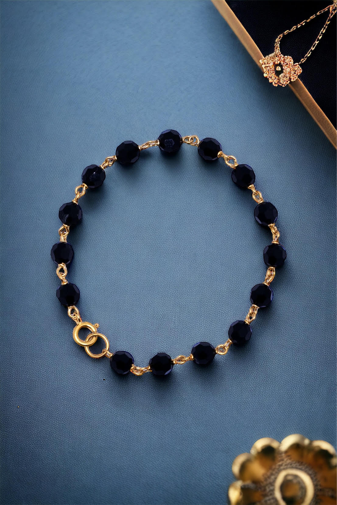 PRICE- Black Beaded Bracelet