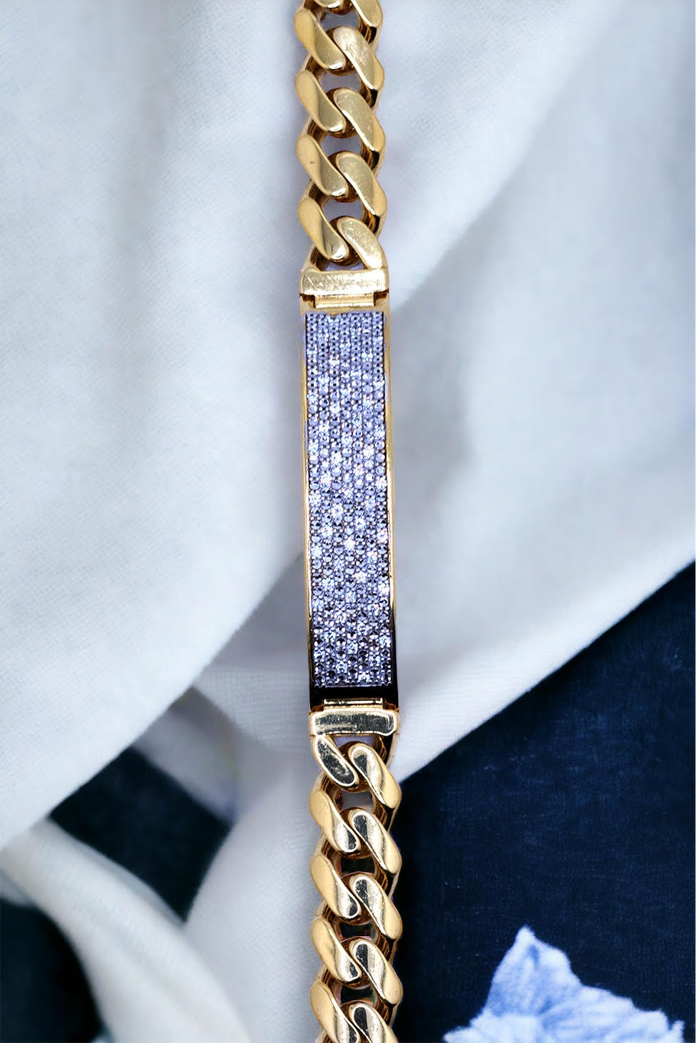 Men's Cuban Bracelets with SI Diamonds
