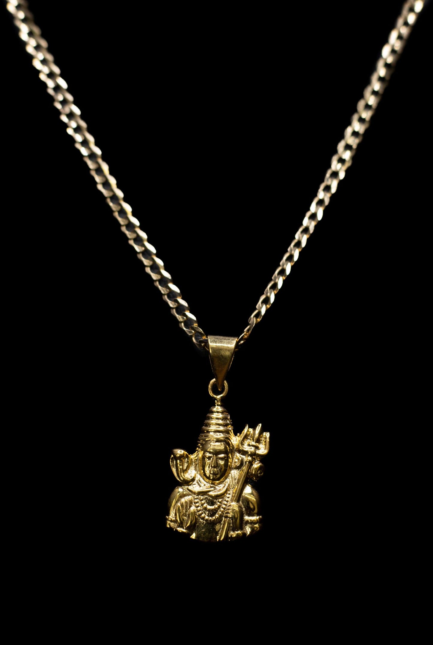 Cuban chain paired with Lord Shiva Pendant