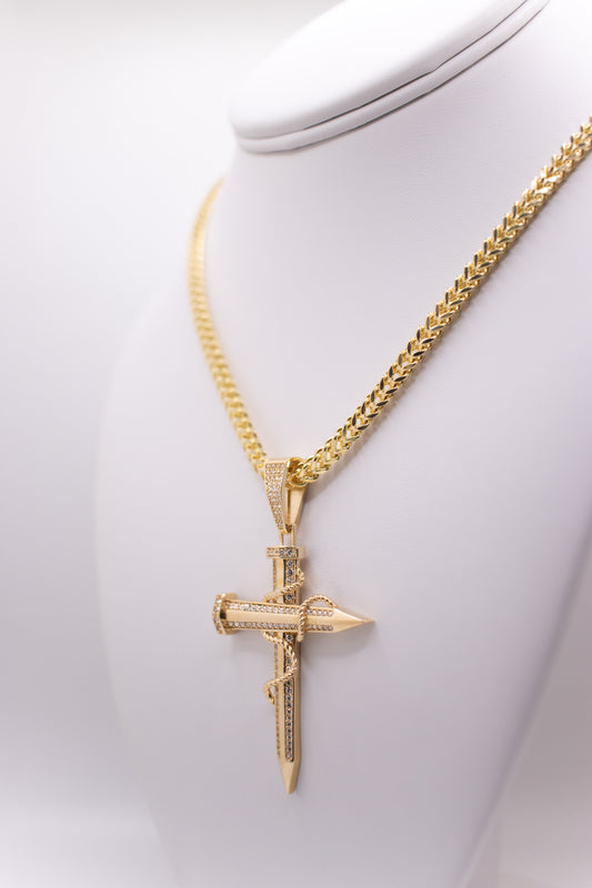 Cross Pendant & Cuban Necklace